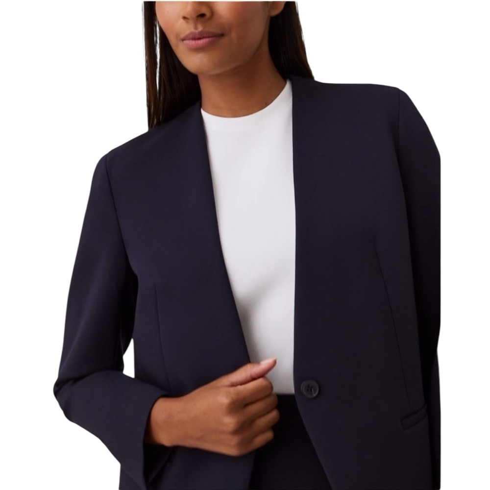 Spanx Perfect Collarless Blazer in Classic Navy Large NWT - Picture 3 of 13